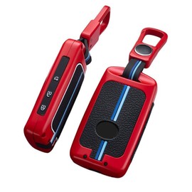 OTMIK - Fundas de aleación de zinc para llave de coche para Mazda 3 6 Alexa CX3 CX4 CX5 CX7 CX8 CX9 CX-30 CX50 BP BF Sch5 MX-5 (rojo)