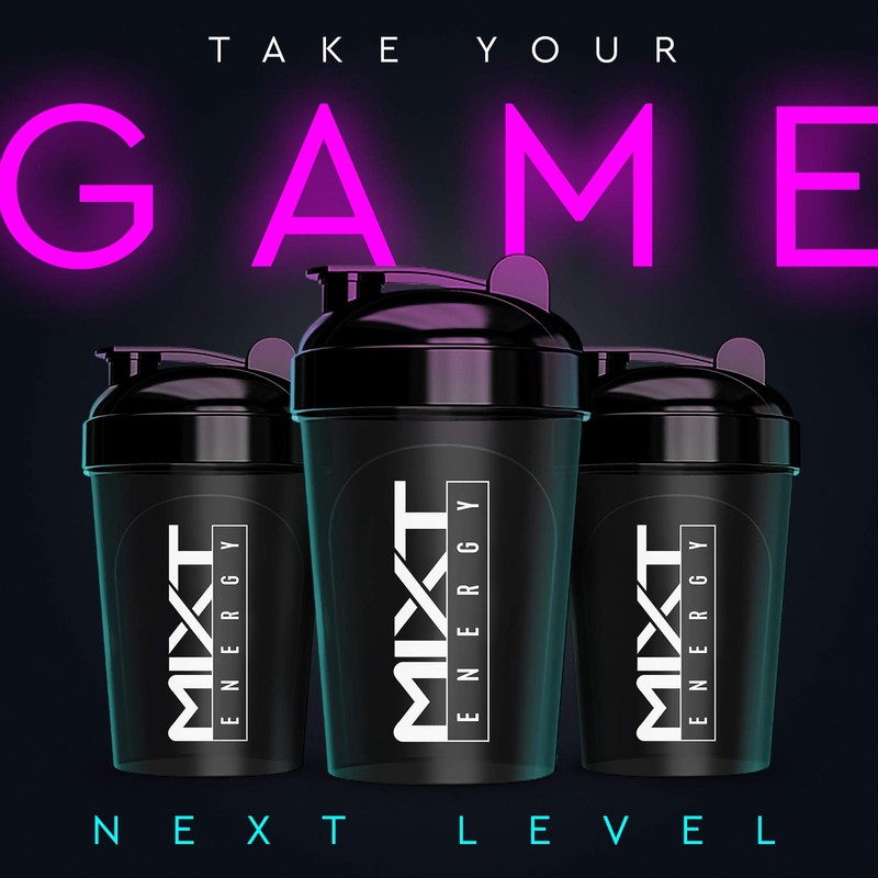MIXT Energy Shaker Bottle, 16 oz., Black