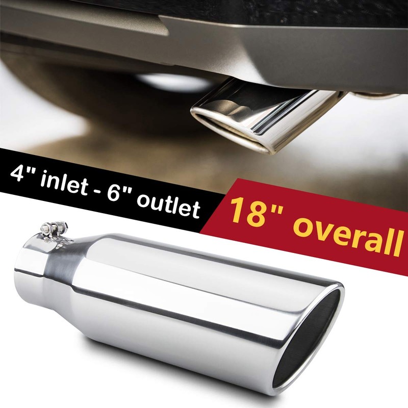 LCGP Diesel Exhaust Tip 4", 6" Outlet 18" Overall Length