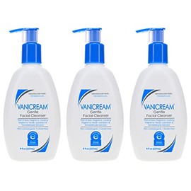 Vanicream Gentle Facial Cleanser for Sensitive Skin with Pump Dispenser, 8 Oz (Pack of 3)
