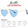Polarized Heart Sunglasses for Women Fashion Lovely Style Metal Frame