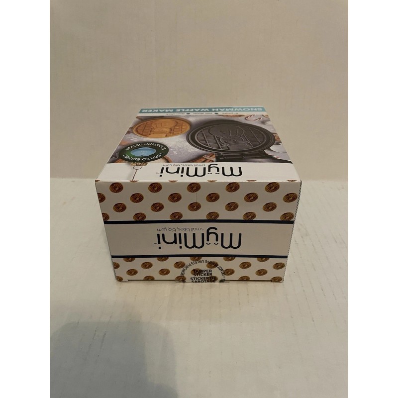 mymini My Mini Limited Edition Snowman Design Waffle Maker, 5”,