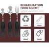 Beavorty Adaptive Utensils 3pcs Curved Spoon Fork with Non- Handles