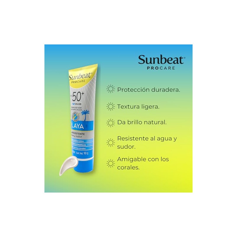 SUNBEAT Sunbeat Procare Playa Bloqueador Solar Fps 50 Resistente Al