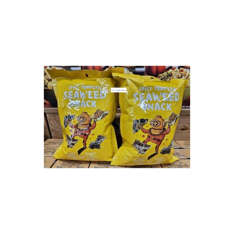 Trader Joe Spicy Tempura Seaweed Snack 2.1oz 60g (Two Bags)