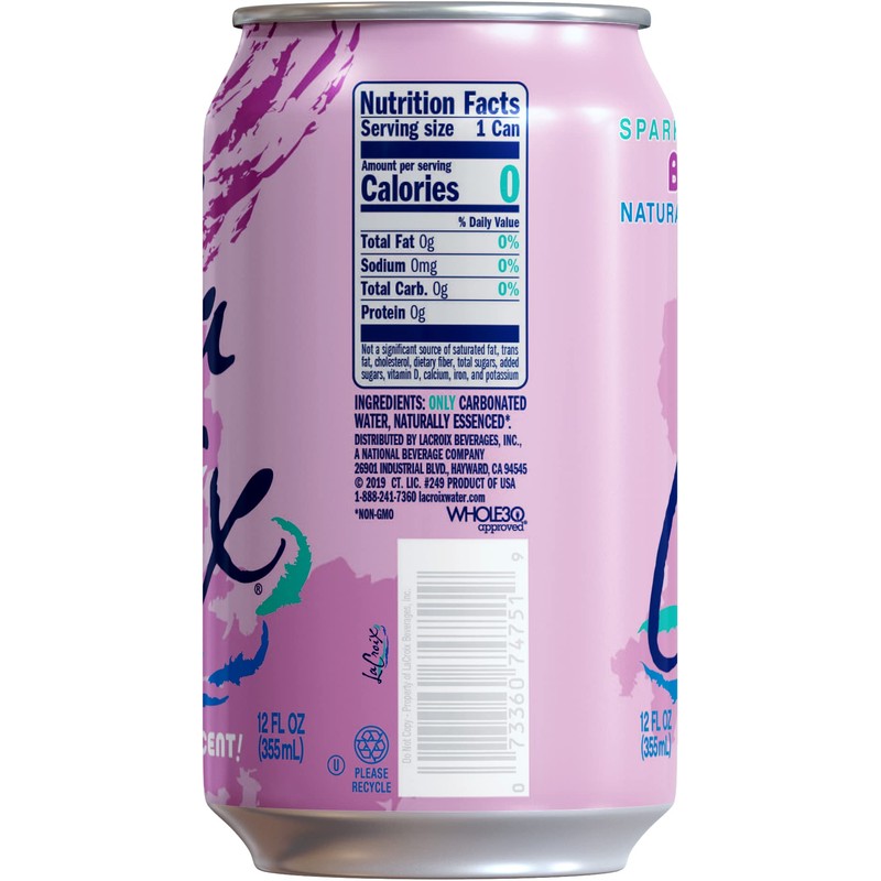 La Croix Sparkling Water, Berry, 12 Fl Oz (pack of