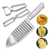Hong Won Crinkle Cut Knife, Potato and Vegetable Cutter, Stainless