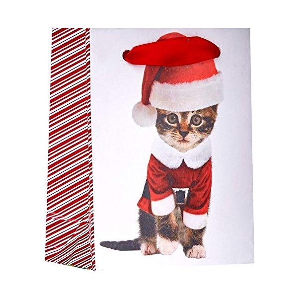 Jillson Roberts Tiny Paper Bags, Kitty Christmas (12 Pcs)