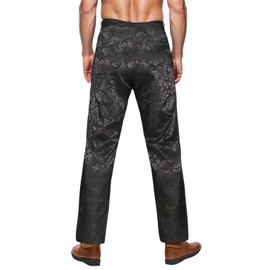 bslingerie Mens Vintage Medieval Steampunk Gothic Victorian Pants Costume Trousers (as1, Alpha, x_l, Regular, Regular, Black, XL)