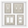 Franklin Brass Classic Beaded (3-Pack) Outlet Covers Brushed Nickel 1-Gang
