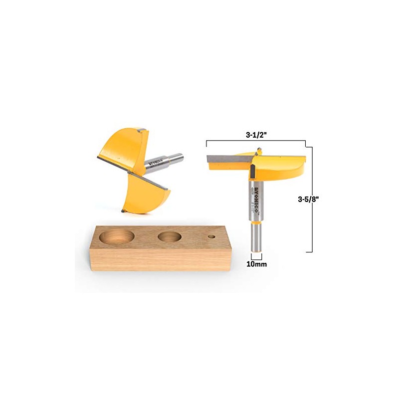 YONICO 43073C 3-1/2-Inch Diameter Carbide Forstner Drill Bit 10mm Shank