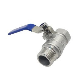 Fitvell Stainless Steel Garden Hose Shut Off Valve Full Flow Heavy Duty 3/4" GHT Garden Hose Ball Valve