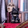 Nemesis Now Feline Cloaked Grim Reaper Cat Figurine, Polyresin, Black,