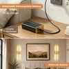 JUSHENG 5000mAh Battery Operated Wall Sconce, 3000K/4000K/6000K Dimmable Brass Cordless