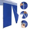 EZ Canopy 10x10ft Gazebo With Blue Side Wall Zipper Access