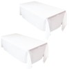 Mcoser 2Pcs Rectangular Plastic Table Cloth,Disposable Table Cloth Table Covers