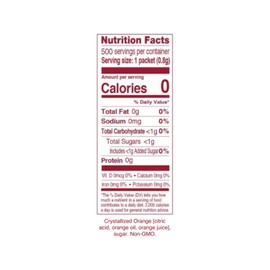 True Orange 500ct (Pack of 1) - Water Enhancer - Bulk Dispenser - 0 Calorie Drink Mix Packets For Water - Orange Flavoring Powder Packets