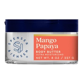Spenser & Jensen - Mantequilla corporal de 8 onzas (Mango Papaya)