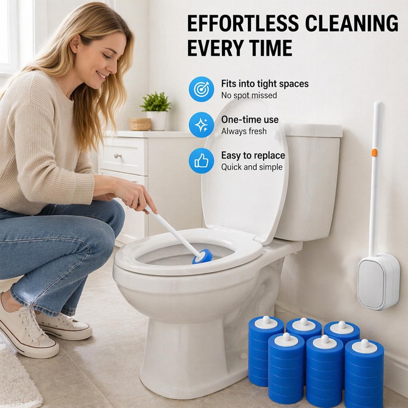 Disposable Toilet Brush Set - Disposable Toilet Wand - Cleaning
