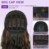 Short Wavy Wig with Bangs for Women Shoulder Length Brown