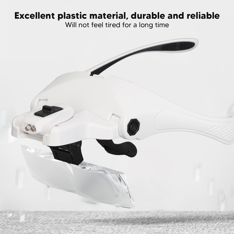 Eyeglasses Magnifier for Reading Embroidery Maintenance Carving LED Lens Magnifying