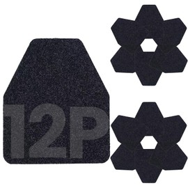 12 PCS Urinal Mat, Black Urinal Floor Mats for Men Bathroom, Urinal Floor Mats Water Absorption Urinal Pads for Mens Room, Commerical Non-Slip Rubber Backing Washable Urinals Mat