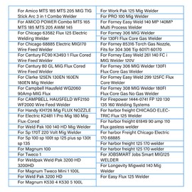8PCS Flux Core Gasless Nozzle KP1939-1, Self Protection Welding Parts 100L MIG Welding Accessories Gasless Replacement Nozzles (8PCS)