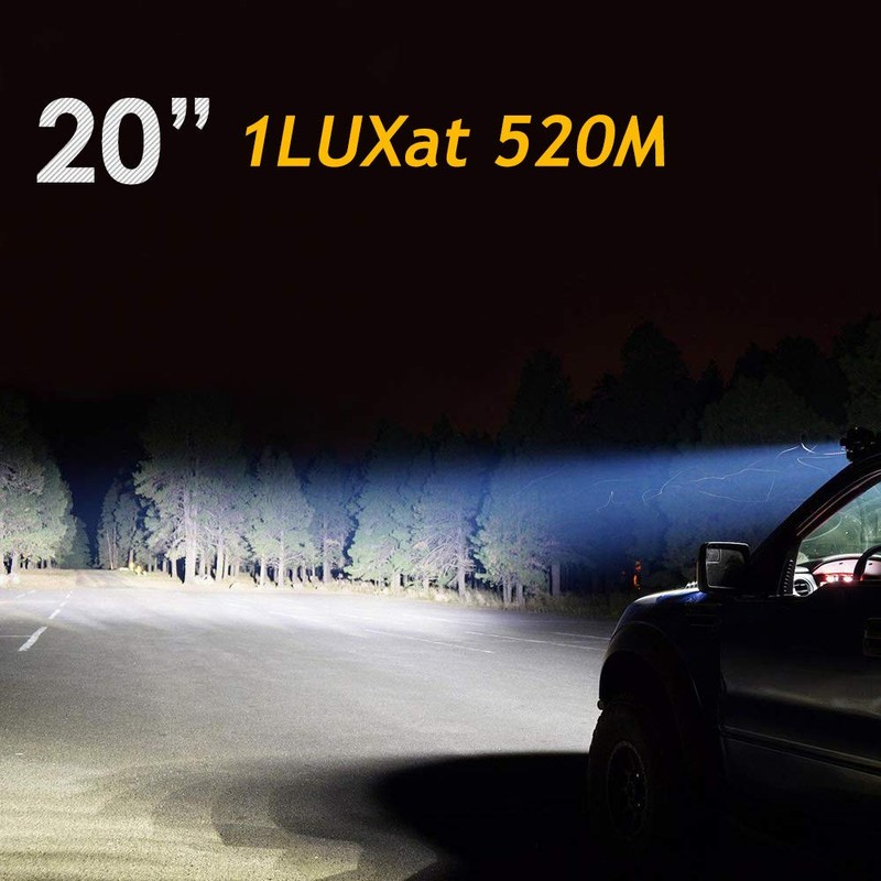 NORTHYUN 20Inch LED Light Bar with Front License Plate Frame
