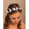 Teyglen Bridal Flower Headband Hair Vine With Crystal Pearls Floral