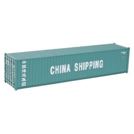 Walthers SceneMaster 949-8151 HO Scale Model of China Shipping (Green, White) 40' Corrugated Container