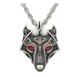 TENDER LIHOME Collar De Lobo Cadena De Vikingo Dije Amuleto Nórdico Cabeza
