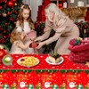 PXDUCN Christmas Table Cloth,137 * 274cm Plastic Tablecloth,Convenient and Quick