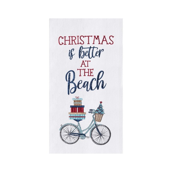 C&F Home 86171497B Christmas is Better at The Beach Embroidered