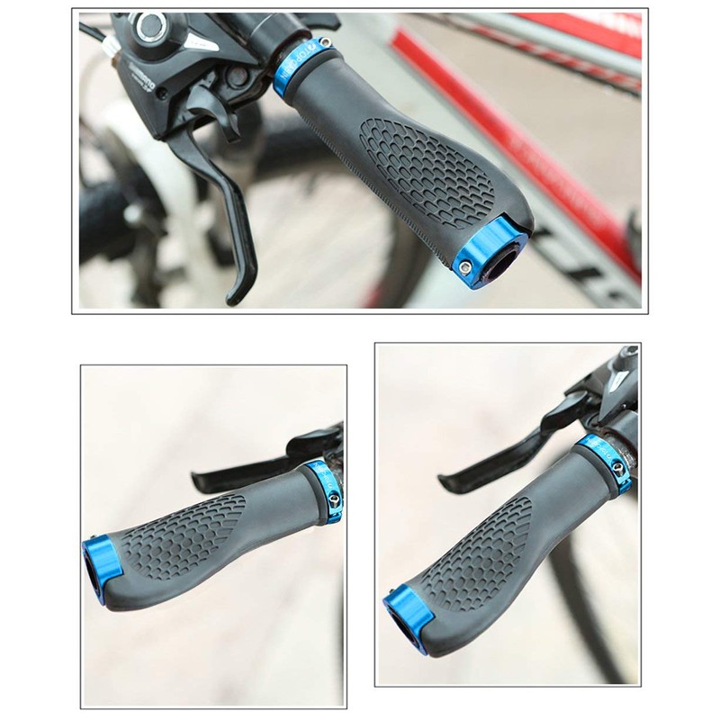 TOPCABIN 1 Pair of Bicycle Grips, Two Ends Screw Grips,
