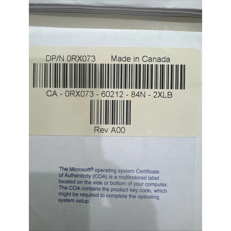 DELL GENUINE WINDOWS XP PRO PROFE SP 2 SP2 Reinstallation