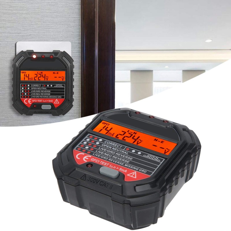 Probador de Toma de Corriente HT107B Detector de Circuito Eléctrico