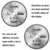 TCT18580T20B TCT Circular Saw Blade 185mm x 80T x 20mm
