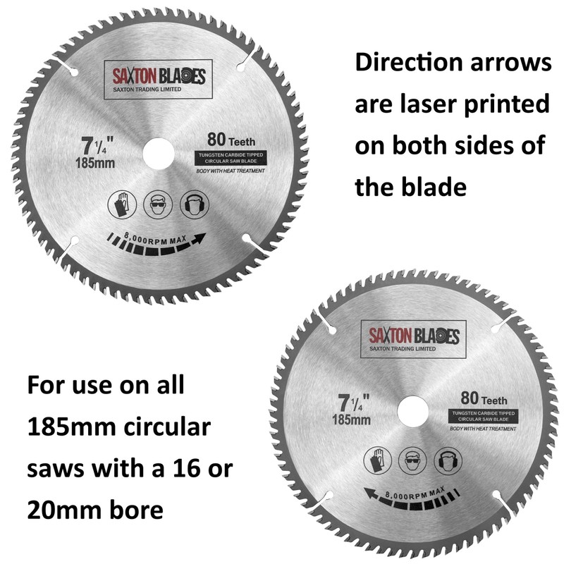TCT18580T20B TCT Circular Saw Blade 185mm x 80T x 20mm