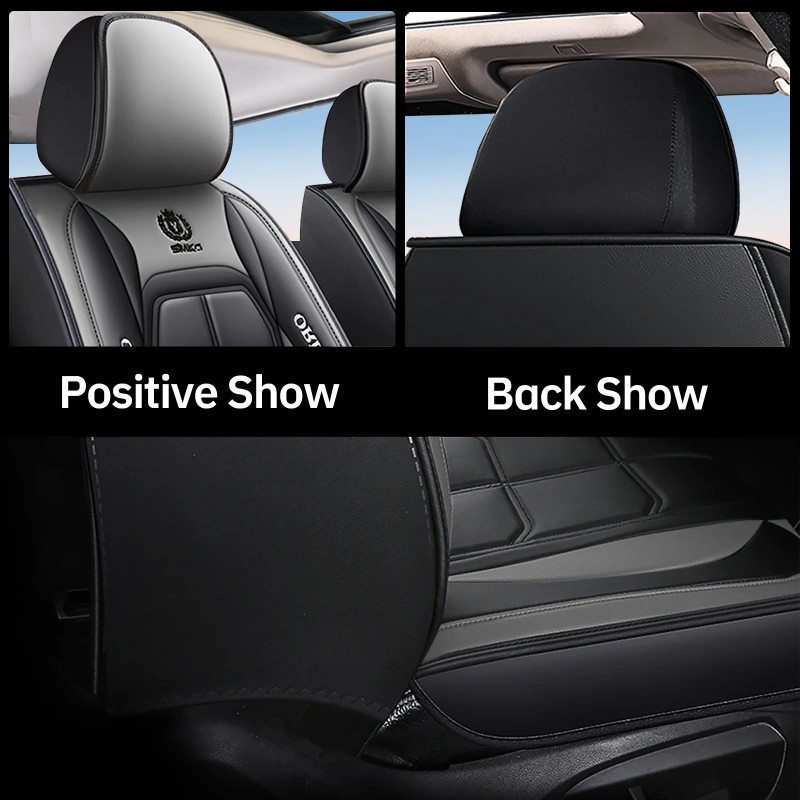 Xiangta Gray 3D Waterproof Car Seat Covers 90% Models Universal
