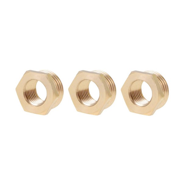 uxcell Brass Threaded Pipe Fitting Female Hex Bushing Adapter G1/2