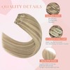 MEI YUAN LIN Clip In Human Hair Extensions Highlight Long