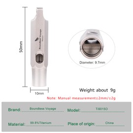 iBasingo Titanium Whistles Emergency Survival Safety Whistles with Lanyard Loud for Outdoor Camping Hiking Coaches Training Sports Key Chain Whistle Signaling Tool Ti9015O (2 Pieces)