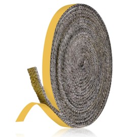 Flat Gasket Tape for Stoves and Fireplaces, Self Adhesive Heat-Resistant Fiberglass Wood Stove Gasket Flat Gasket Tape 1/8" Thick (1" Wide - 79" Length)