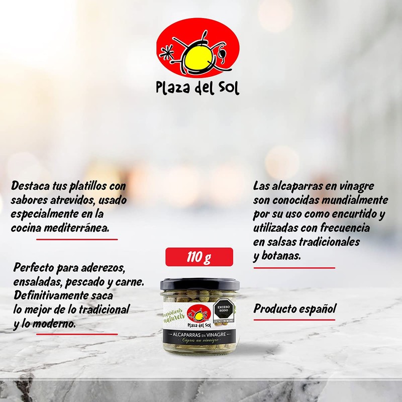 Plaza del Sol, Alcaparras en Vinagre, 110 gramos