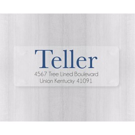 60ct - Return Address Clear Transparent Wedding Invitation Labels/Stickers/Seals (#461-2-C)