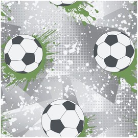 YöL Football Frenzy Grey Green Wallpaper - Kids Room Nursery Bedroom - Feature Statement Wall - Sport Ball Goal Splash - Paste The Wall Washable - Contemporary Versatile Sophisticated