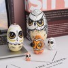 5PCS Owl Nesting Egg Cute Owl Animal Nesting Dolls Wooden