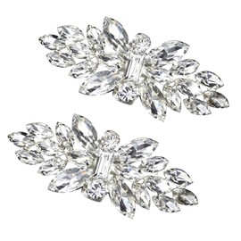 Ocobudbxw 2pcs Shoe Clip Wedding Shoes High Heel Women Bridal Decoration Rhinestone Shiny Decorative Clips Charm Buckle, Rhinestone