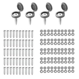 Sealing Nails for Studded Web, Pack of 50 4 x 25 mm Mounting Nails, Mounting Buttons with Nail for Nub Film, Construction Drainage, Raised Beds, Flower Pots or Cellar Walls, Grey