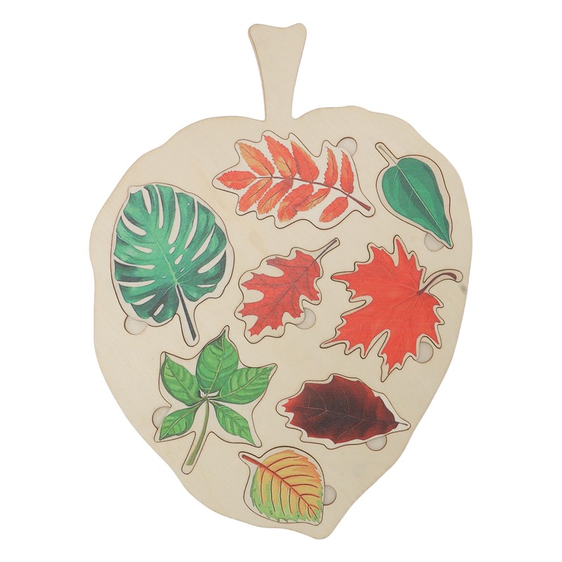 Wooden Leaf Shaped Puzzle Children Party Funny Jigsaw Puzzles Educational